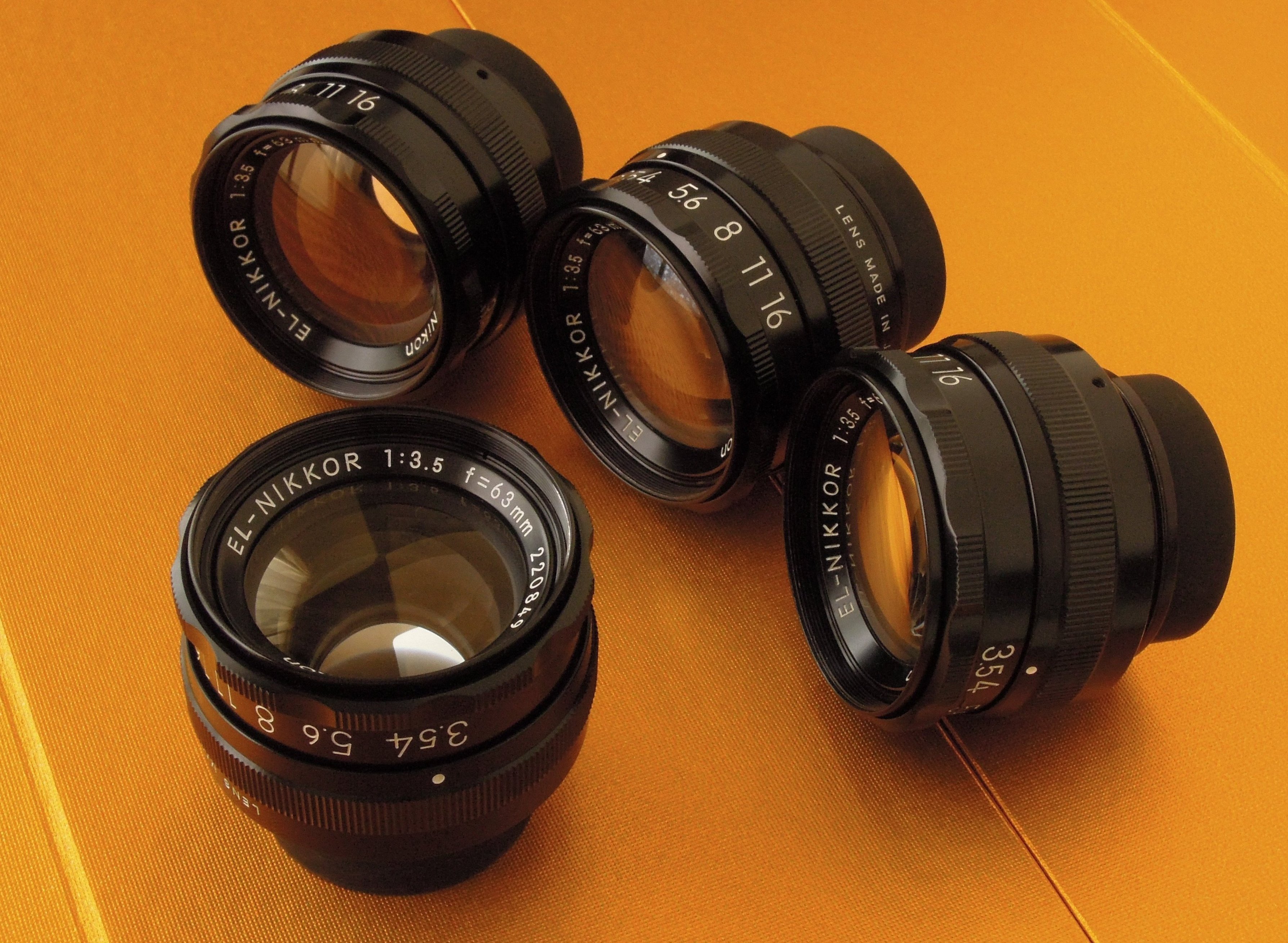 日本製 63mm Nikkor ニコンEL f/3.5 Lens Enlarging レンズ(単焦点