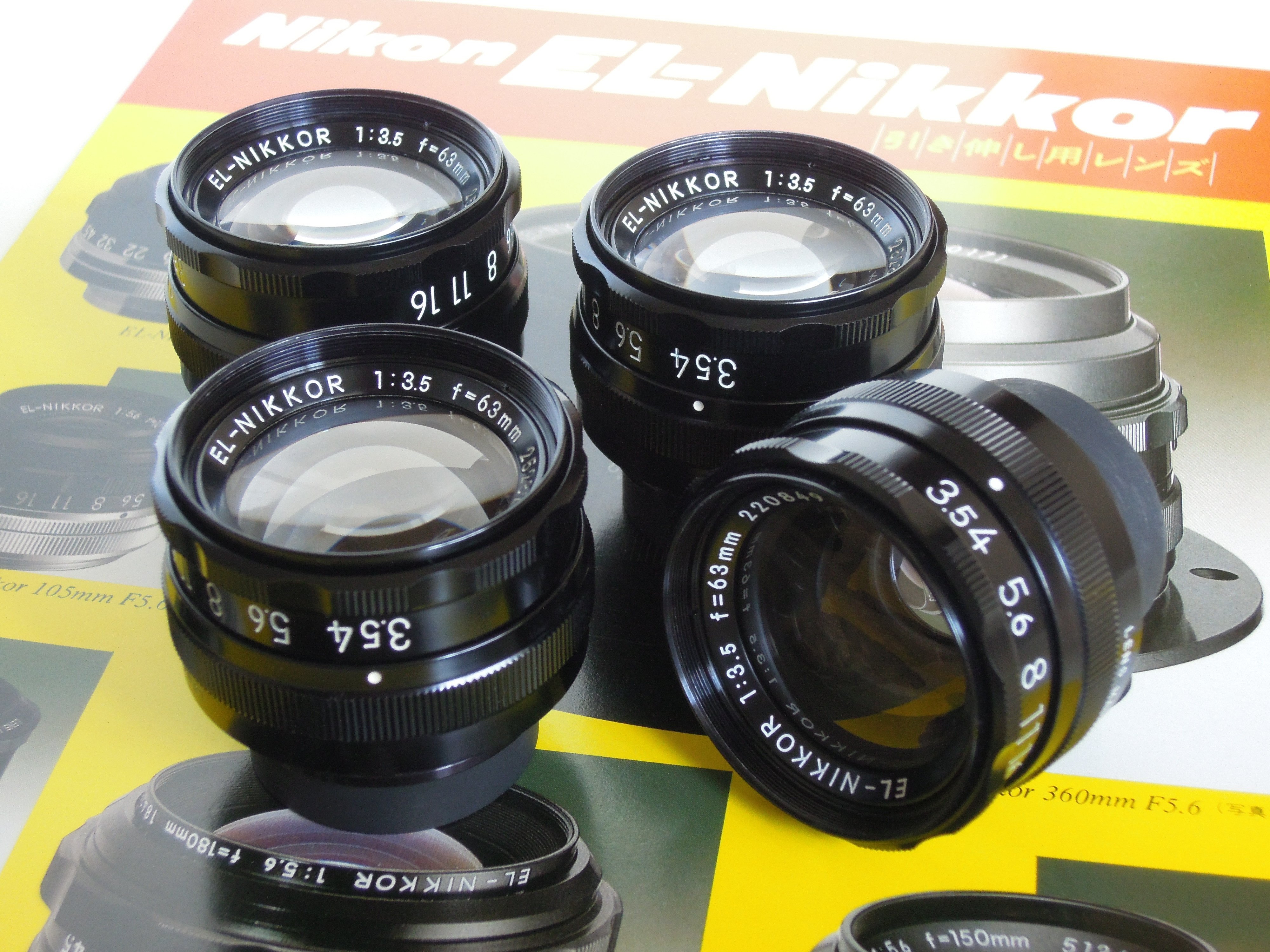 日本製 63mm Nikkor ニコンEL f/3.5 Lens Enlarging レンズ(単焦点